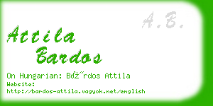 attila bardos business card